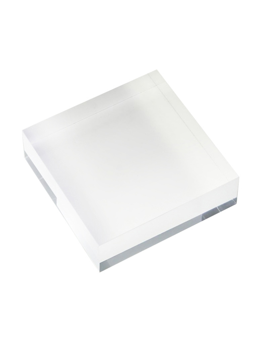 Solid Clear Acrylic Block  4"x4"x1.5"